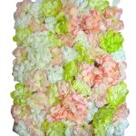 Flower Wall Panel Green-Peach-Ivory