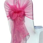 10Pc Hot Pink Organza Hood