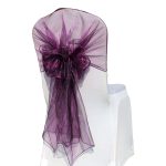 10Pc Purple Organza Hood