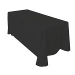 60" x 84" Black Polyester Tablecloth