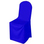Royal Blue Polyester Chair Cover (Round Top)