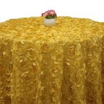 108'' Gold Rosette Tablecloth