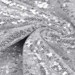 70'' silberne Pailletten-Tischdecke