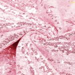 50 x 102'' Pink Sequin Tablecloth