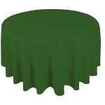 132 Zoll runde waldgrüne Polyester-Tischdecke