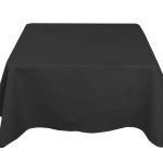 35 x 35'' Black Polyester Tablecloth