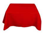 40 x 40 Zoll rote Polyester-Tischdecke