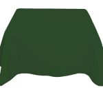 40 x 40'' Green Polyester Tablecloth