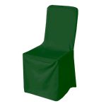 Square Top Forest Green Polyester Chair Cover