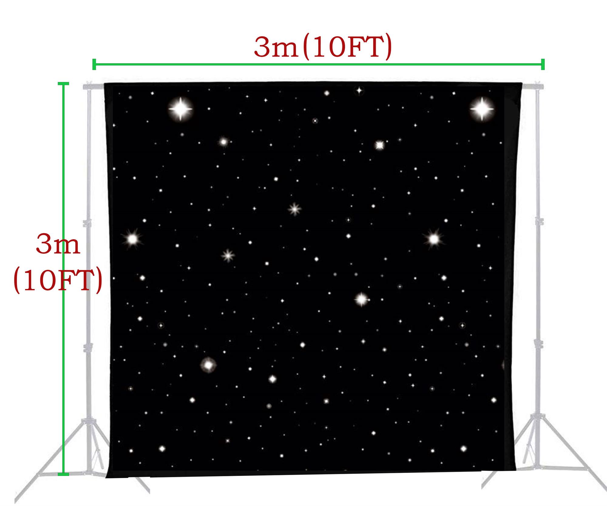 145668823.jpg Schwarzer Sternenlicht-Hintergrund 3 x 3 m (10 x 10 Fuß) – Bild 1