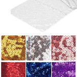 12" x 80" White Sequin Table Runner