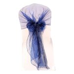 10 Stück Marineblaue Organza-Kapuze