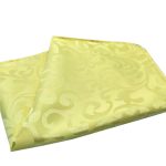 90" Yellow Cream Jacquard Tablecloth