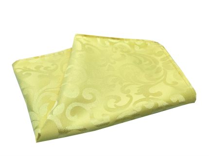 90 x 156'' Yellow Cream Jacquard Tablecloth