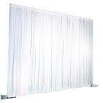 3m x 4m White Ice Silk Stage Backdrop