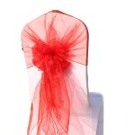 10Pc Red Organza Hood