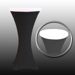 60cm White Cocktail Table Topper