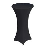 60cm Black Spandex Poseur Cocktail Tablecloth
