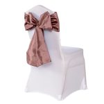 Altrosa Taft-Stuhlschärpen (10 Stück) – Bild 3