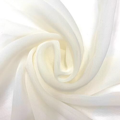 Ivory Chiffon Fabric 1M