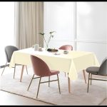 60'' x 126" Ivory Polyester Tablecloth - Image 8