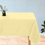 54" x 54'' Ivory Polyester Tablecloth - Image 5