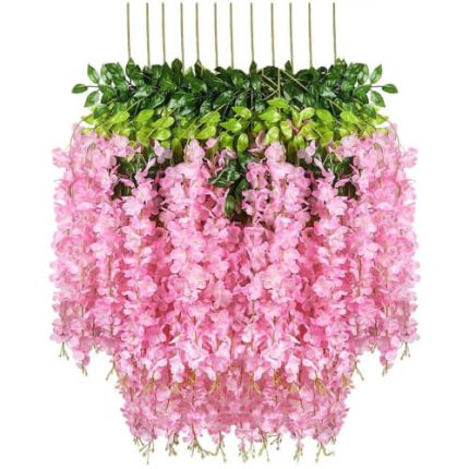 Rosa Glyzinienblüten (3 Bündel)