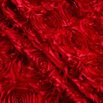 Red Rosette Fabric 1M