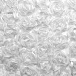 White Rosette Fabric 1M