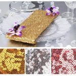 16'' x 16'' Gold Sequin Table Napkin