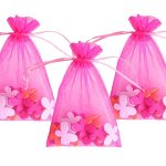 50Pc Dark Pink Medium Organza Bags 12cm x 9cm