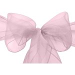 10 Stück babyrosa Organza-Stuhlschärpen - Image 2