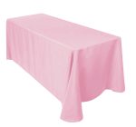 52'' x 70" Light Pink Polyester Tablecloth