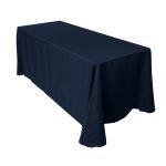 90'' x 156" schwarze Polyester-Tischdecke