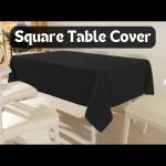 58" x 58'' Black Polyester Tablecloth - Image 4