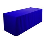 4FT Royal Blue Fitted Polyester Tablecloth
