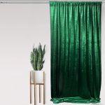 3M x 3M (10FT x 10FT) Flaschengrüner Crushed Velvet Hintergrund