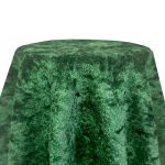 54'' Bottle Green Crushed Velvet Tablecloth