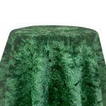 132" Bottle Green Crushed Velvet Tablecloth