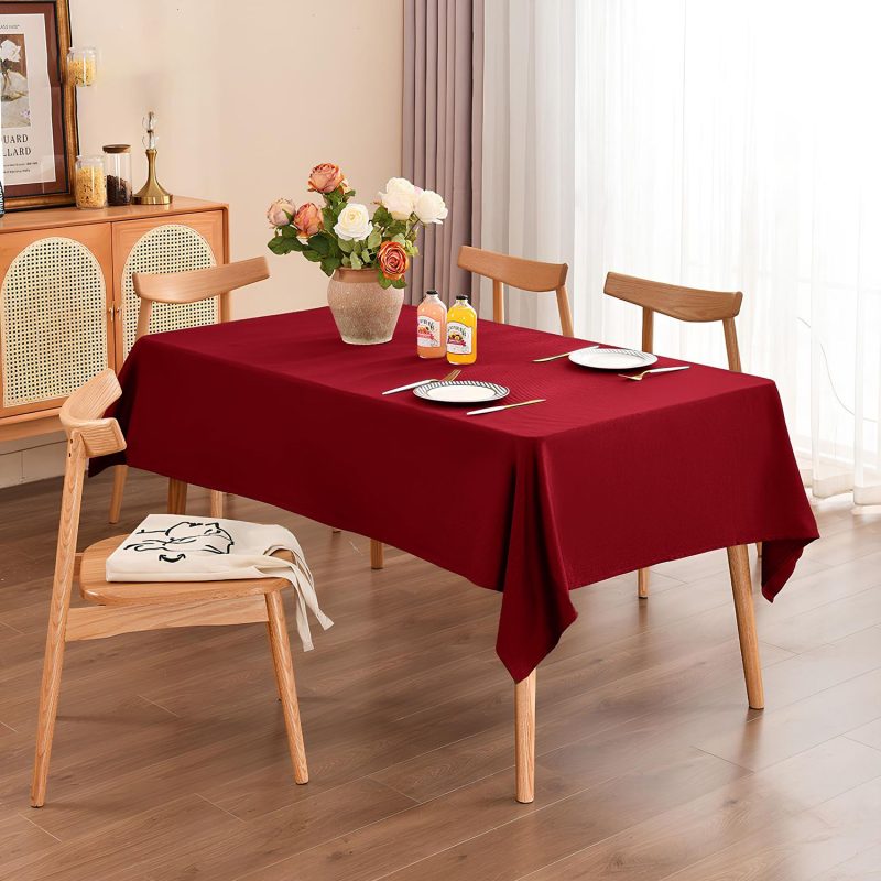 burgundy polyester tablecloth 4