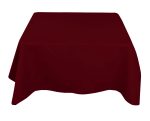 54 x 54'' Weinrote Polyester-Tischdecke