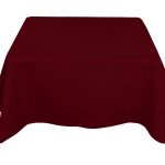 70'' x 70'' Burgundy Polyester Tablecloth