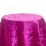 120" Cerise Crushed Velvet Tischdecke