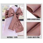 Altrosa Taft-Stuhlschärpen (10 Stück) – Bild 2