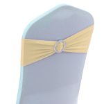 10Pc Champagne Spandex Chair Band