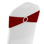 10Pc Burgundy Spandex Chair Band