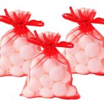 50 Stück rote mittlere Organzabeutel 12 cm x 9 cm