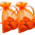 50 Stück orange große Organzabeutel 14 cm x 10 cm