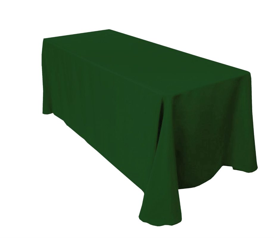 forest green rectangular tablecloth