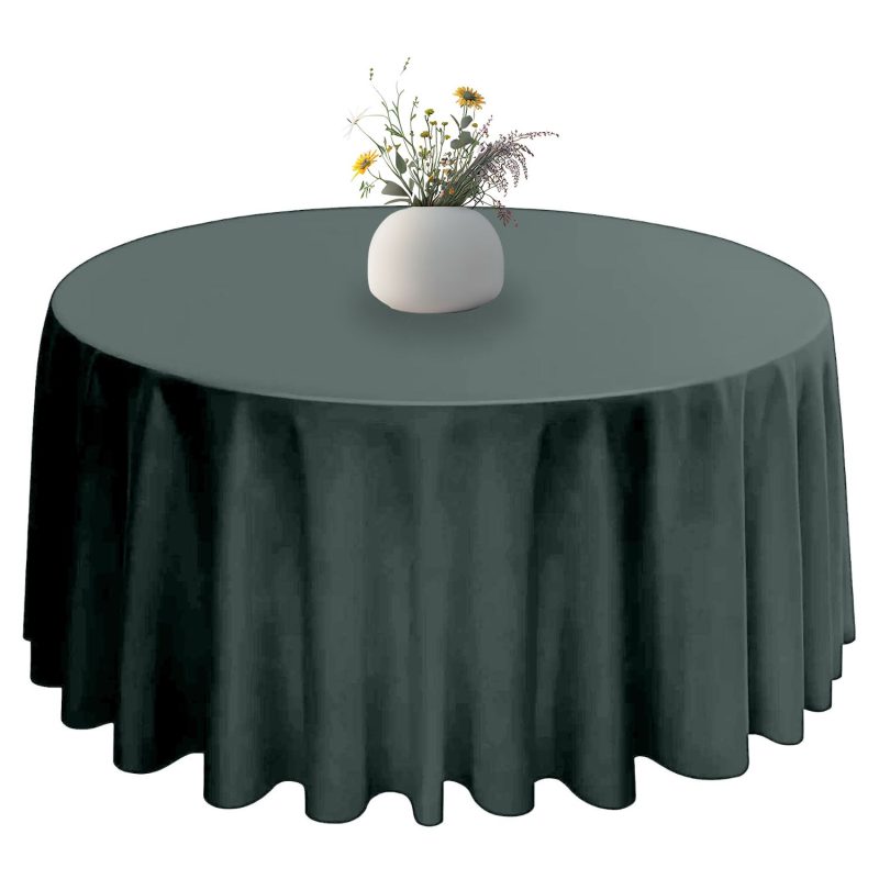forest green round table cover 3